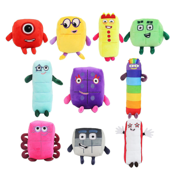 Numberblocks Plyschleksak Barnens Cartoon Cartoon Dockliknande 6 A