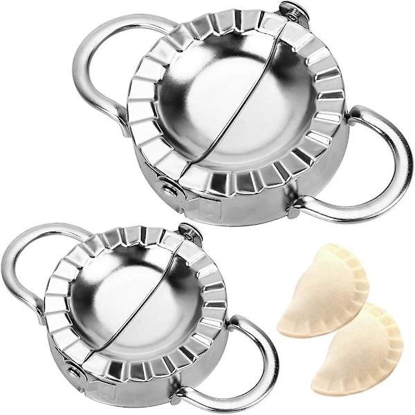 Ravioliform 2-pack Ny 304 Rostfritt Stål Ravioli Dumpling Maker Form Enkel Verktyg För Degstämplare Kutter Bakverk Tillverkning Köksredskap (liten 7,6 cm