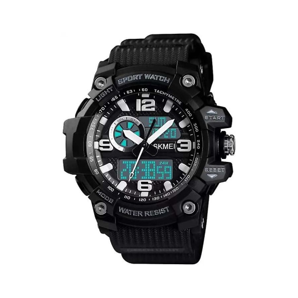 Muoti Sports Quartz Dual Display -digitaalinen vedenpitävä watch 1436
