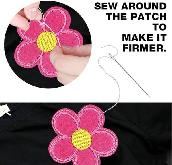 26 stycken broderi patch stryka på sy på patch, solros