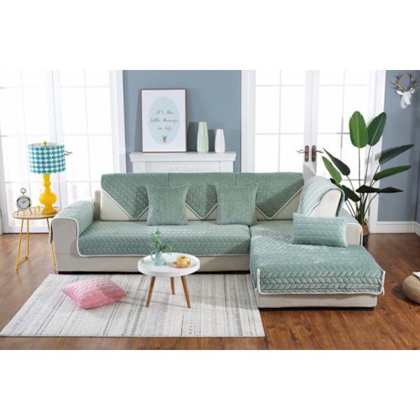 Modern minimalistisk soffkudde, bekväm plysch soffkuddeöverdrag (grön, stolskudde 45*45),