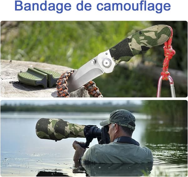 8 Rullar Kamouflage Självhäftande Tejp Kamouflage
