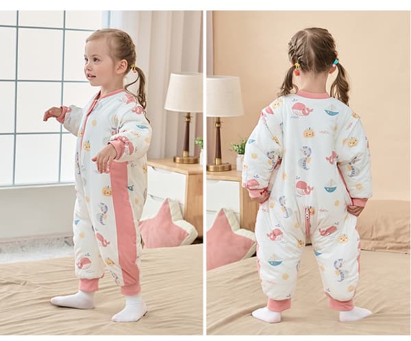 Vintersovepose til baby med ben, tyk sovepose til tumlinger