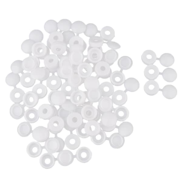 Plastisk hengselhull dekselhetter for hjemmemøbeldekorasjon hvit