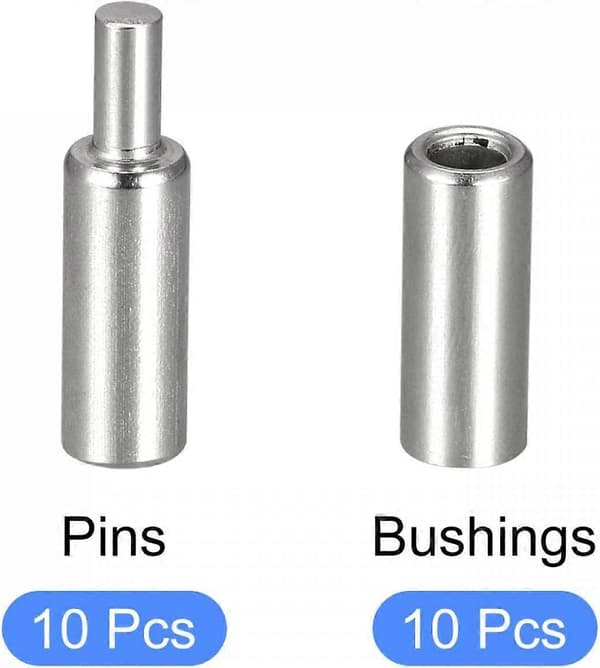 Hængsler til påsvejsning, 40 mm x 8 mm han til hun 304 rustfrit stål hængselstift