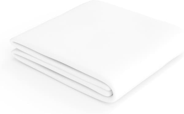 Basics Stræklagen, 90 x 200 cm, 100% Bomuldsjersey til Madrasser op til 30 cm Tykke, Hvid