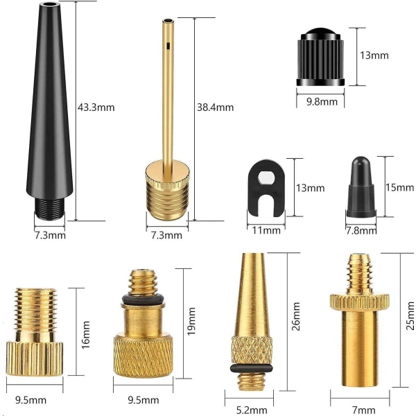 35-pak cykelpumpe adapter - Presta ventiladapter (av Dv Sv)