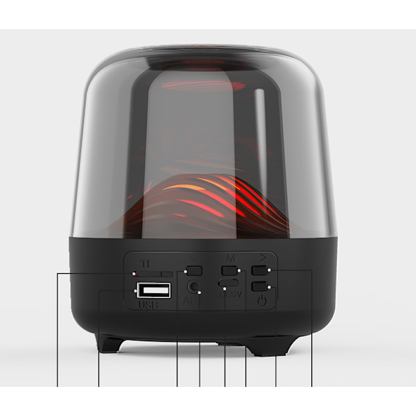 LED-färgad atmosfärslampa med högtalare, kreativ stjärnkarta Bluetooth-högtalare (Normal blå)