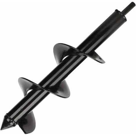 Jordbor, sekskantet skaft rustfrit stål, termisk jordbor (Dia: 8cm L: 30cm)