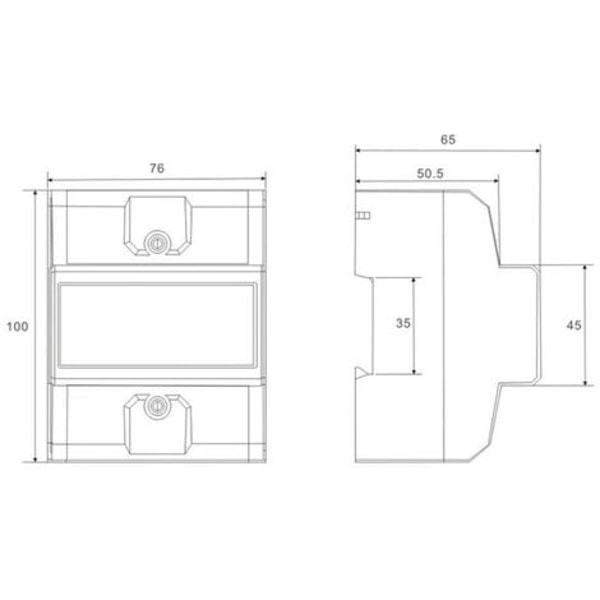 Kolmivaiheinen elektroninen energiamittari DTM025 kiskotyyppi 3X15(60)A