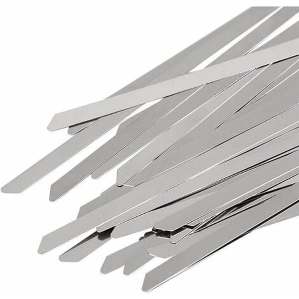 100 stk 300 mm x 4,6 mm høykvalitets rustfritt stål kabelbånd Metall slangeklemme rustfritt stål bandasje stål klemme bandag