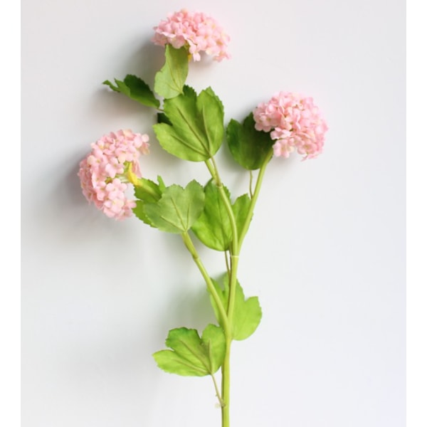 Konstgjord Snöboll Viburnum Grön Hortensia 2 Huvuden Naturlig Livsliknande Real Touch Konstgjord Latex Långskaftad Hortensia för Heminredning Utomhus Bröllop D