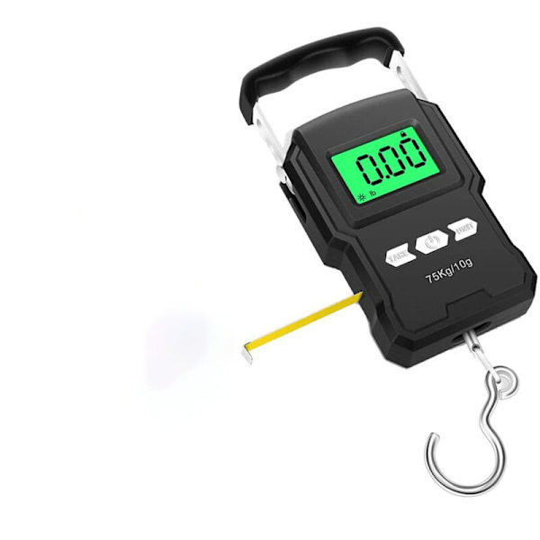 Fiskevåg 165lb / 75kg Hängande Bagagevåg, Bagagevåg med Bakgrundsbelyst LCD, Måttband