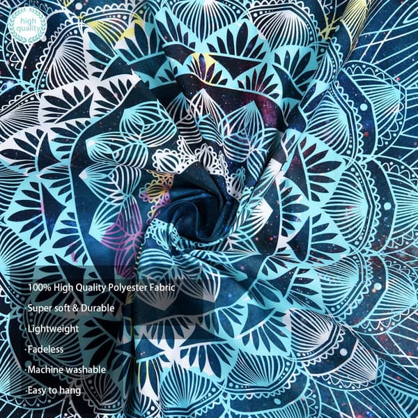 Mandala Lotus Gobeläng Väggbonad Psykedelisk Mystisk