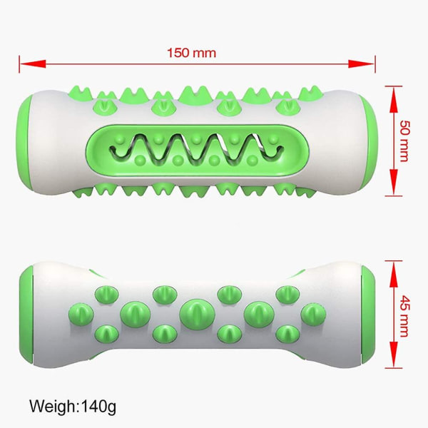 Hundtandborste, hundtandborste tuggleksaker tänder rengöring leksaker, tuggleksaker för medelstora hundar, grå grön