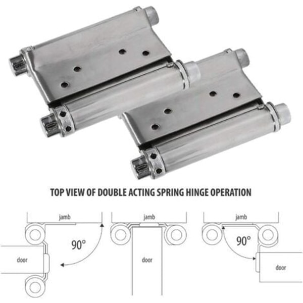 Pcs Dørhængsler 3ih Dobbeltvirkende Fjederhængsler Rustfrit Stål Dørhængsler til Indvendige Døre Bar Cafe