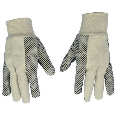 Strikkede bomullsvanter, hagehansker, prikkete, lette 11*25cm 2 par