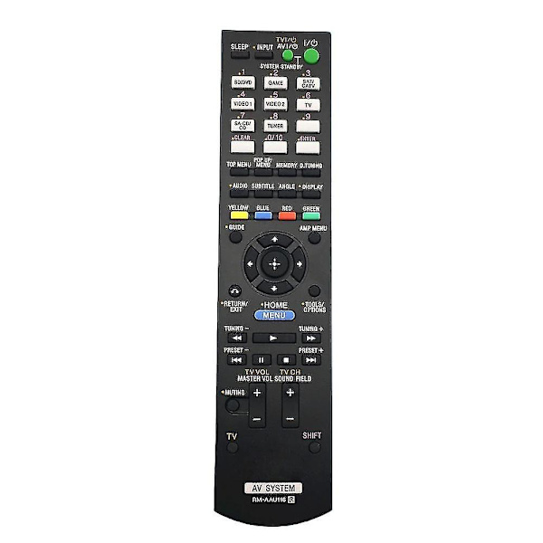 rm-aau120 Fjärrkontroll Passar Sony TV AV-system Ljudförstärkare Rm-aau116