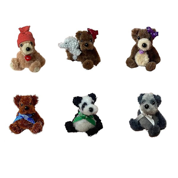 2023 Miniatyyri Teddykarhut Pieni Ed 3.9in Korkea Käsityönuket Lahjat Brown
