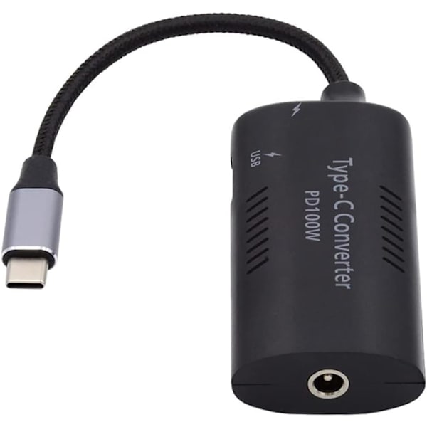 5,5 x 2,1 mm DC strømkabel, 100W input, dobbelt USB-C Type-C og PD Type-A output, opladningsemulator