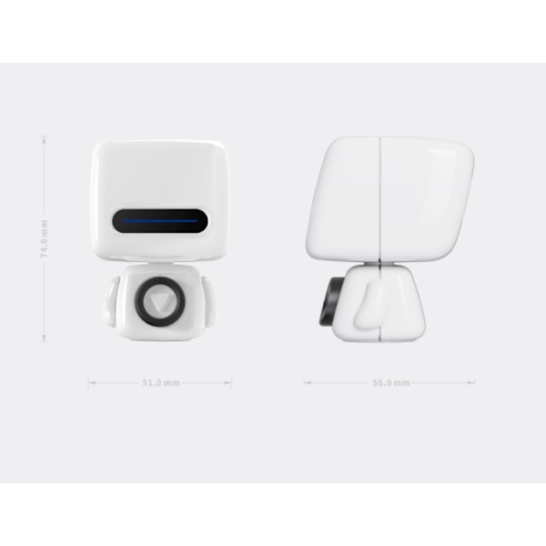Kreativ robot bluetooth-högtalare, söt bärbar mini trådlös högtalare (vit),