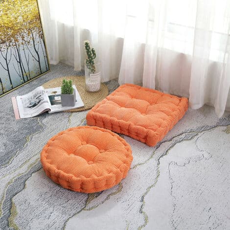 Tykkere pute høst og vinter pustende pute, 40*40cm, firkantet, oransje