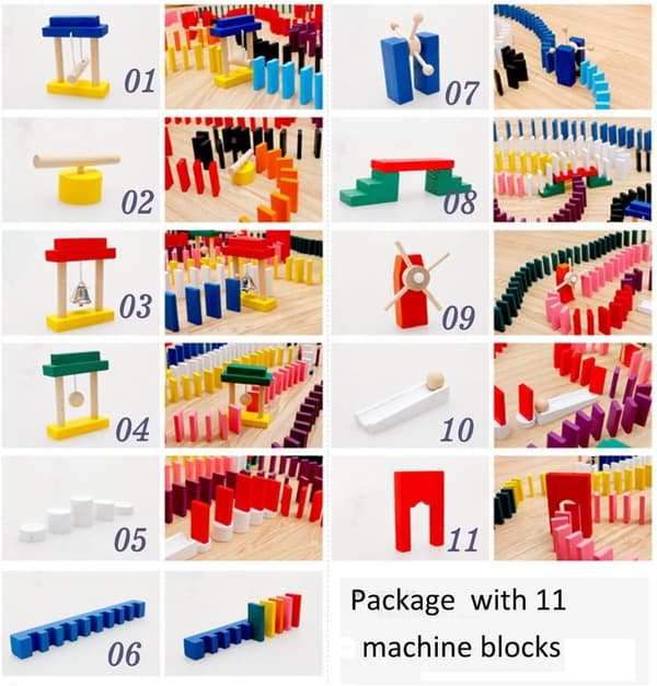 120 st Trä Domino Set Klassisk Leksak Brickset Utforskningsspel