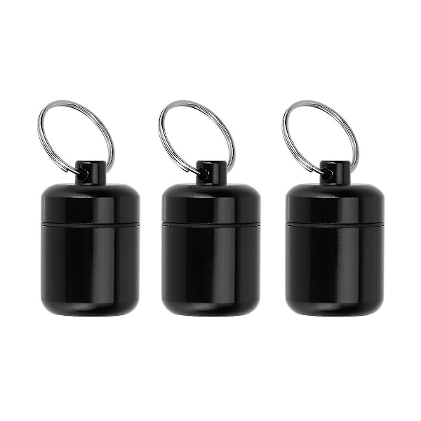 3 st Mini Bärbar Aluminiumlegering Hållbar pillerask för Resa Semester Resa Utomhus