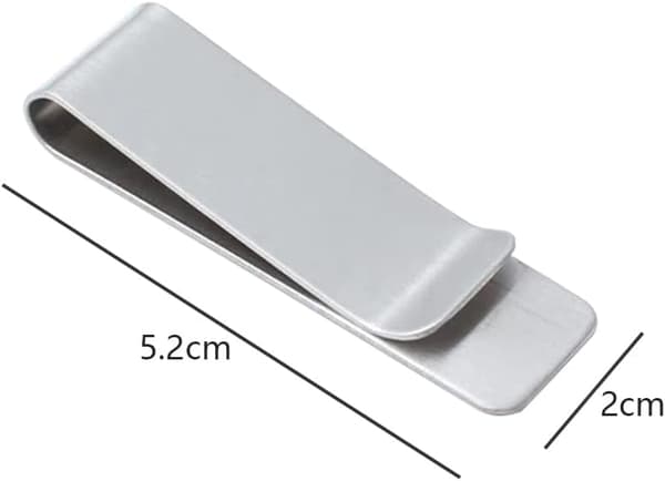 6 stk metall pennklips håndbok multifunksjonell metall seddelholder