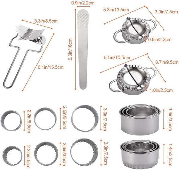 Ravioli Maker, Dumpling Wrapper Dumpling Mold, Rustfritt Stål