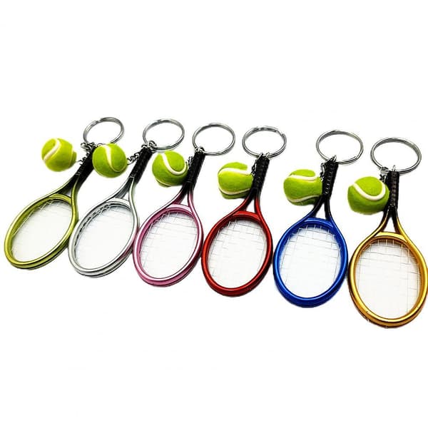 Simuloitu Mini Tennismailapallo Avaimenperä Ripustus Laukku Avaimenperä Tarvikkeet Green