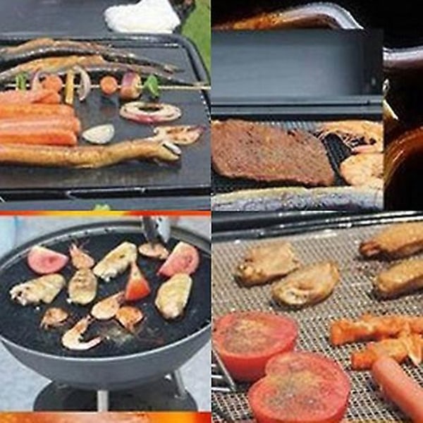 1 stk Ikke-klebende BBQ Ovnforing Grillmatte Folie Grillbar Gjenbrukbar Matlagingsark