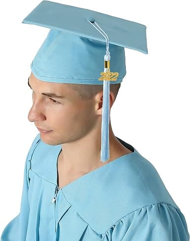 Blå Studenterhue til Voksne med 2023 Vedhæng, Bachelorhat