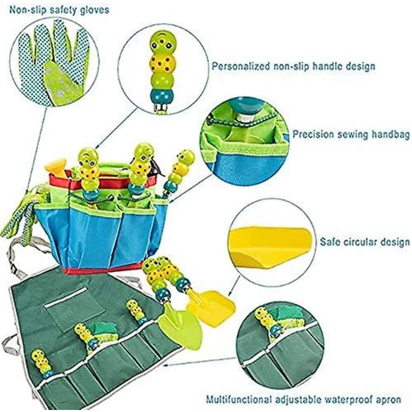 Hageverktøysett for barn Hageutstyr for barn Hageverktøy for barn (blå)