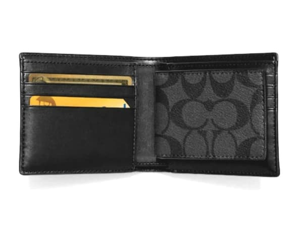 Signatur Canvas Charcoal/Sort Bifold ID-pung