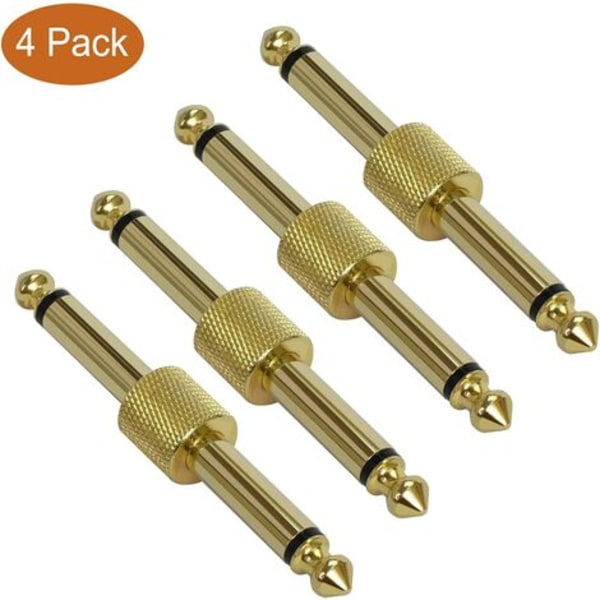 Paket 1/4\" 6.35mm TS Koppar Hane till Jack Rakt Typ Kopplingseffektpedal Kabel