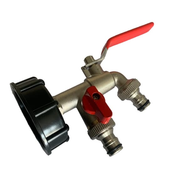 Udendørs vandhane, dobbelt udløb messing havehane, 1/2'' udløb, 3/4'' udløb,