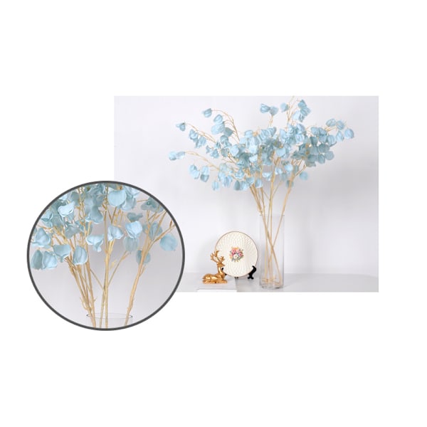 Simuleret blå blomster lanterne 2stk,
