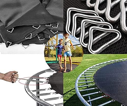 6-pakks rustfritt stål trekant ringspenne V-formet ring