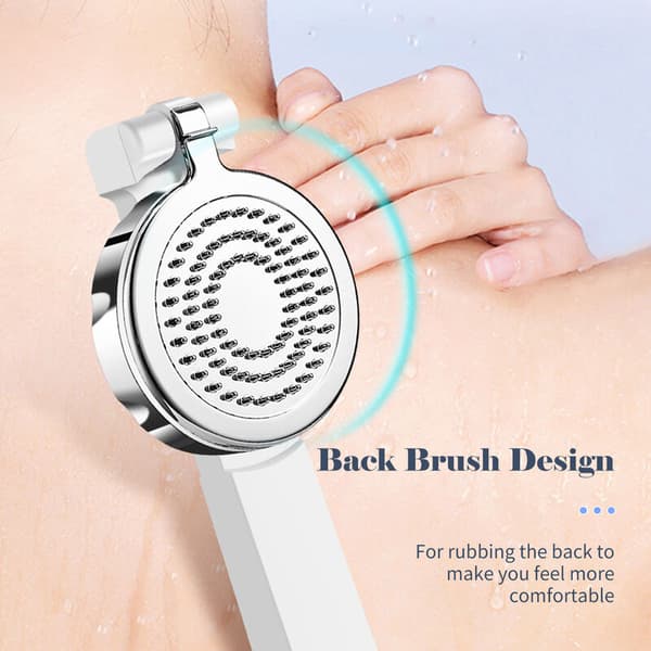 Dusj med turbo, 304 rustfritt stål dusj, reversibel digital dusj, grå, egnet for badet