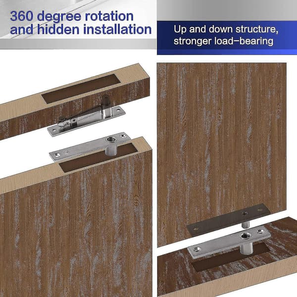 Dolt Dörr Pivot Gångjärnssystem för 360° Rotation