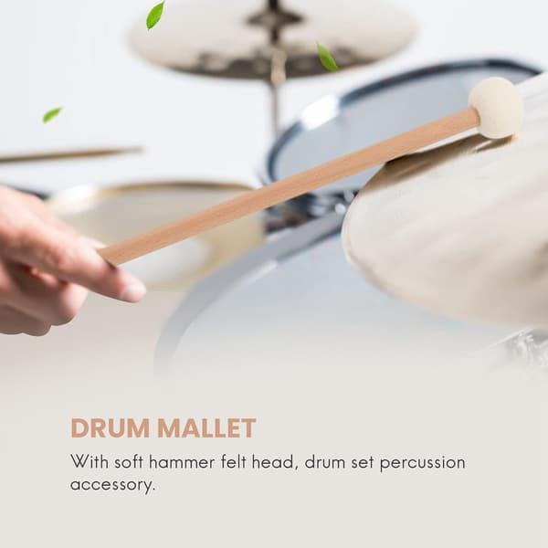 2 perkusjonsmusikk hvite filt hode tre timpani hammere