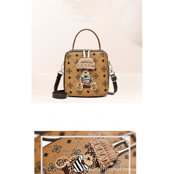 Liten håndveske i ekte skinn, crossbody-veske for kvinner, italiensk mini skulderveske, høy kvalitet stropp A916-95 B