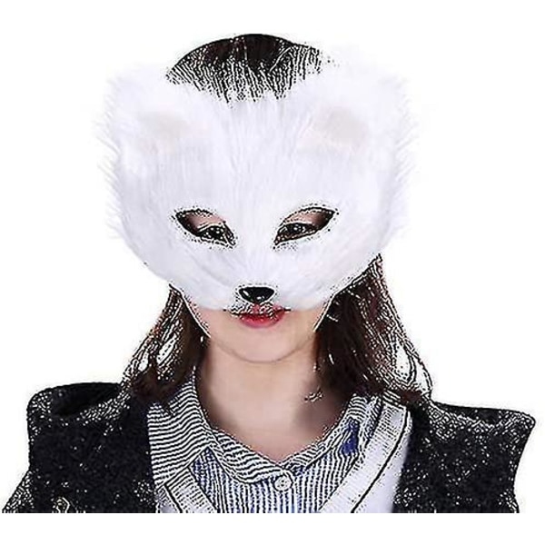 Fox Mask Halloween Robe Cosplay Masque Demi-visage Voile Masque Oculaire Fte