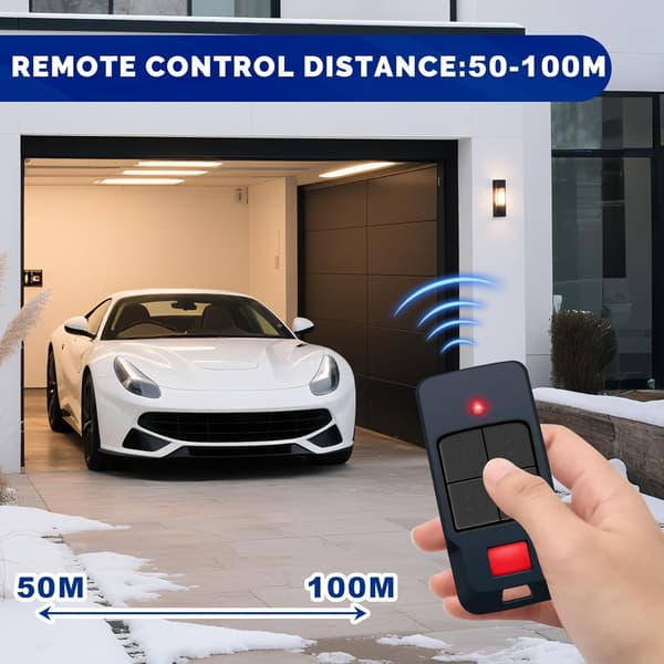 3 garageportssendere kompatible med BFT MITTO COOL C4 433MHz Version, Rolling Code-kodning, Universal fjernbetjening til garageporte