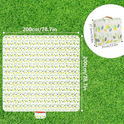 1200 * 200cm piknikteppe, sammenleggbart utendørs piknikmatte,