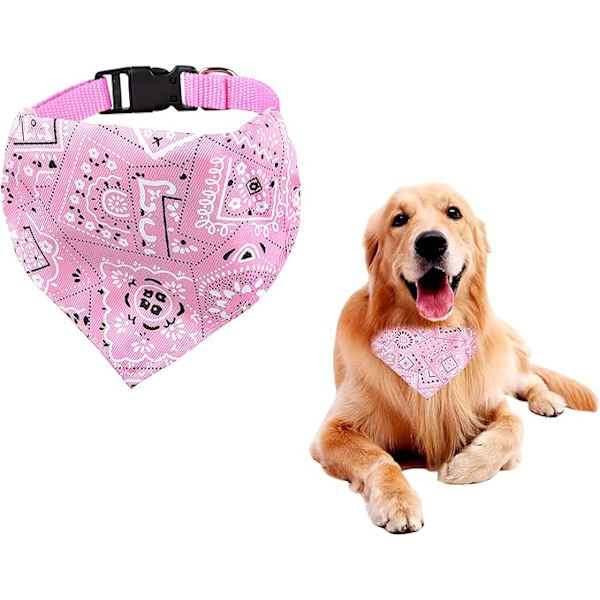 Rosa hundhalsduk krage, triangulär scarf tvättbar haklapp