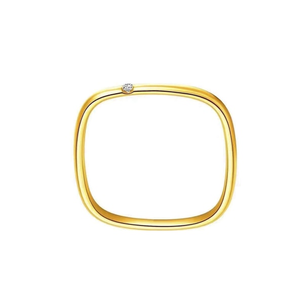 Kvinnor Square Ring Strassinläggning Circlet Enkel personlig smycken present US 7