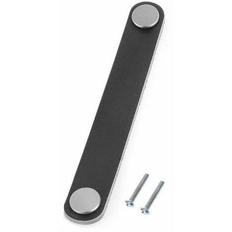 Møbelgreb 6 Stykker Læder Skabsgreb 128mm Moderne Stil Læderdørgreb, Ægte Læder og Aluminium