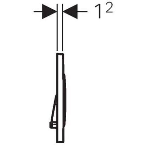 GEBERIT DUOFIX Sigma 20 WC Spyleplate - 115.882.KJ.1 - Hvit og Krom